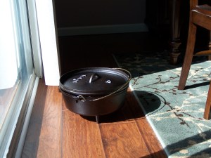 The sunshine streaming through the window made free heat for my dough.